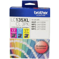 Brother BROTHER LC-135XL COLOUR INKJET CARTRIDGE VALUE PACK 3 Image