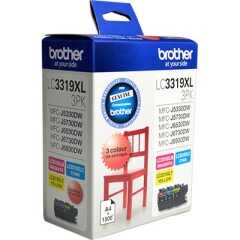 Brother BROTHER LC3319XL3PK COLOUR PACK HIGH YIELD 1500 PAGES CYAN MAGENTA YELLOW Image